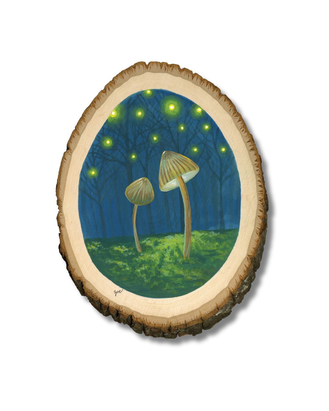 Forest Lights V on Live Edge Basswood