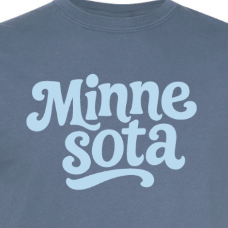 Minnesota Typography Short Sleeve Tee || Minnesota Made Gifts