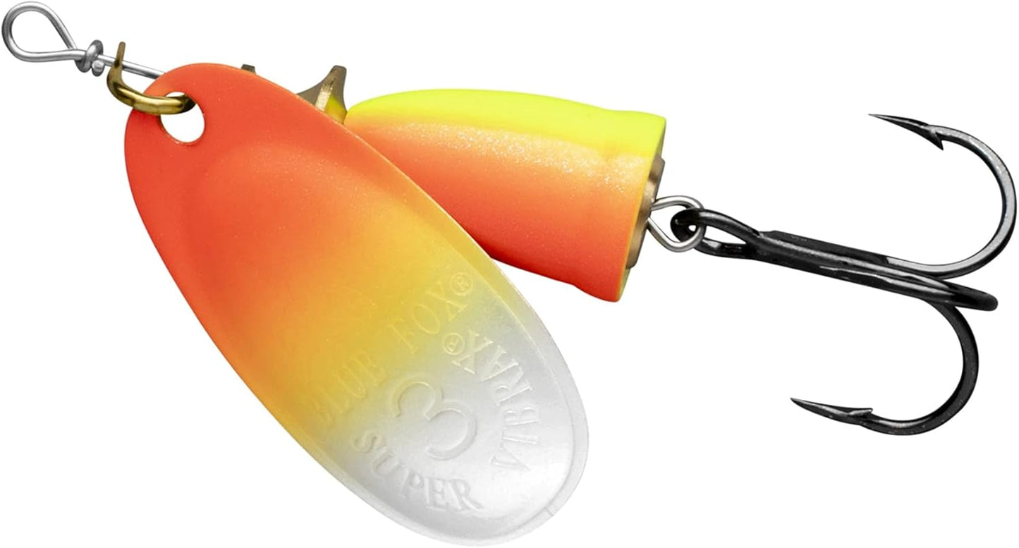 Blue Fox Classic Vibrax N Lights 1/4 oz Orng/Chrtrs UV