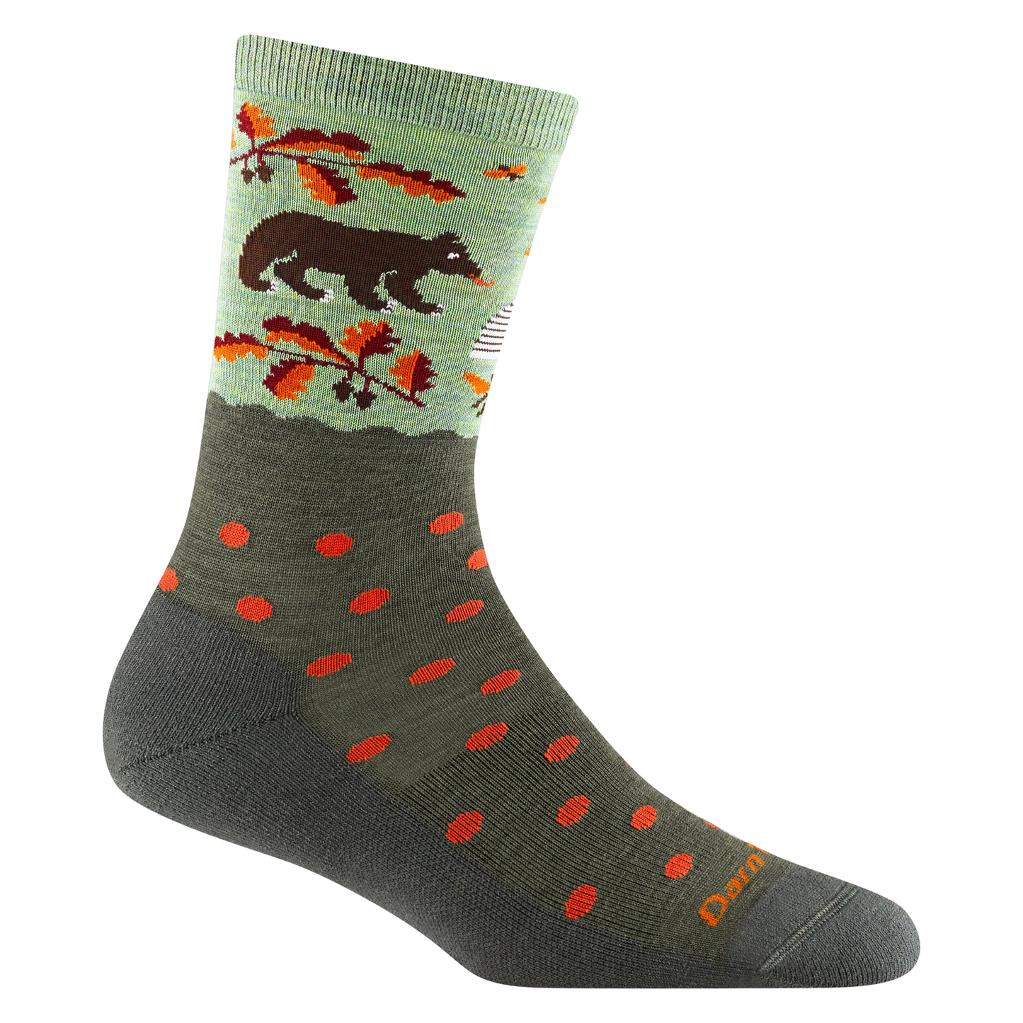 Darn Tough W Wild Life Crew Lightweight with Cushion Forest #6105 || Minnesota Made Gifts