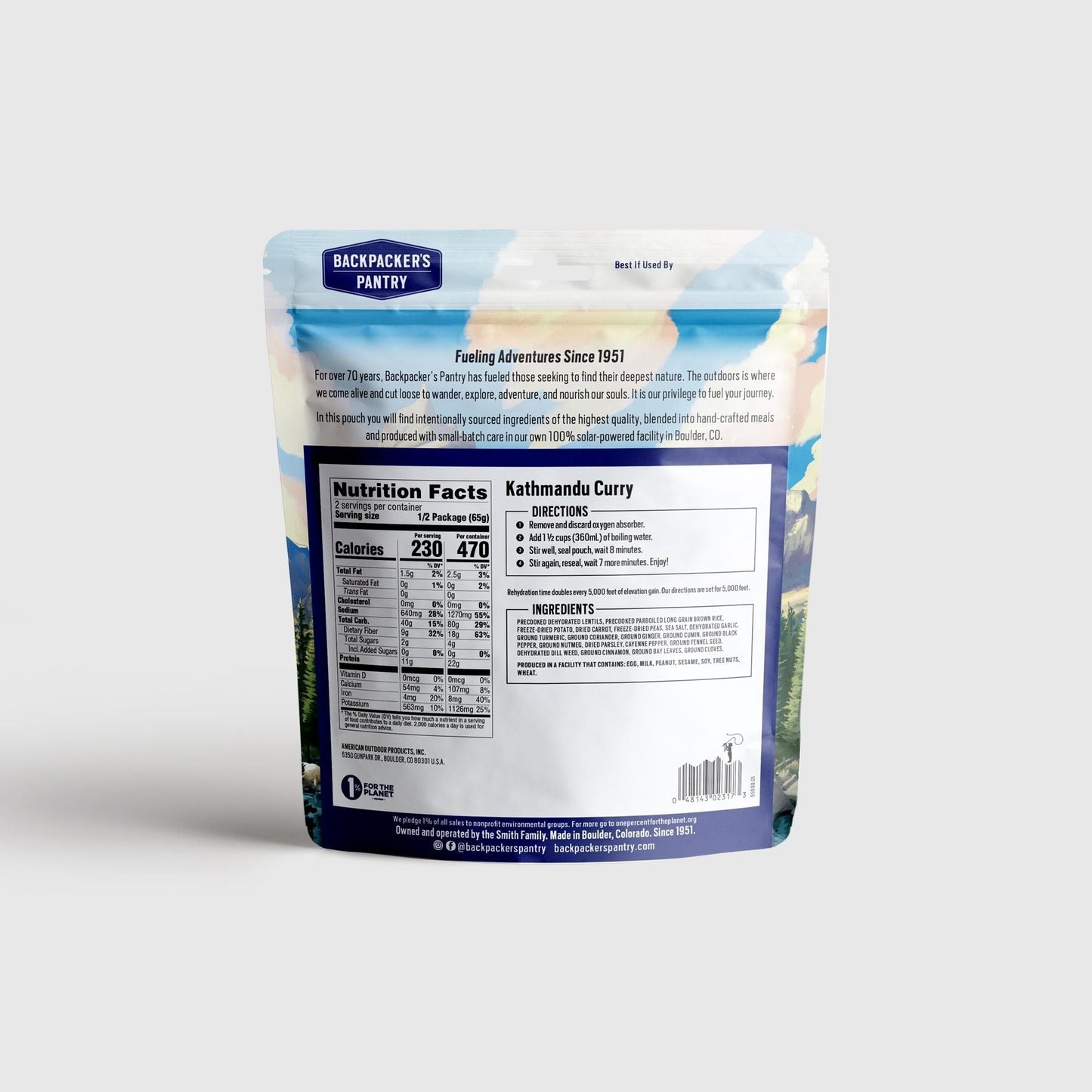 Backpacker's Pantry Kathmandu Curry (Vegan 2 serving)