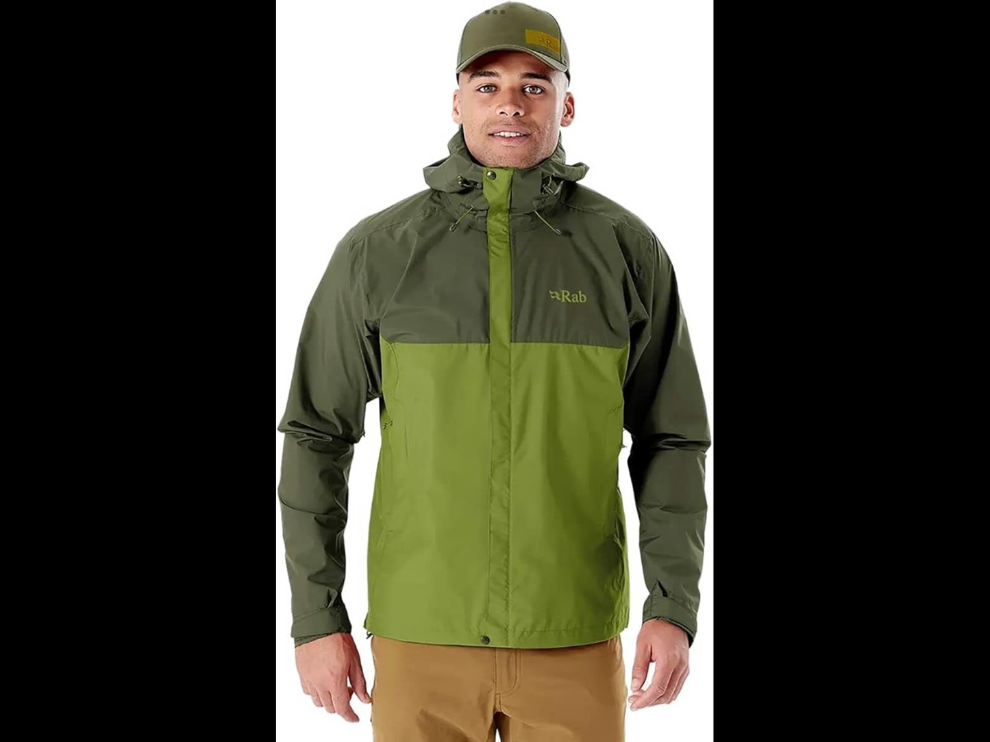 Rab M Downpour Eco Jacket Army/Aspen Green Lg