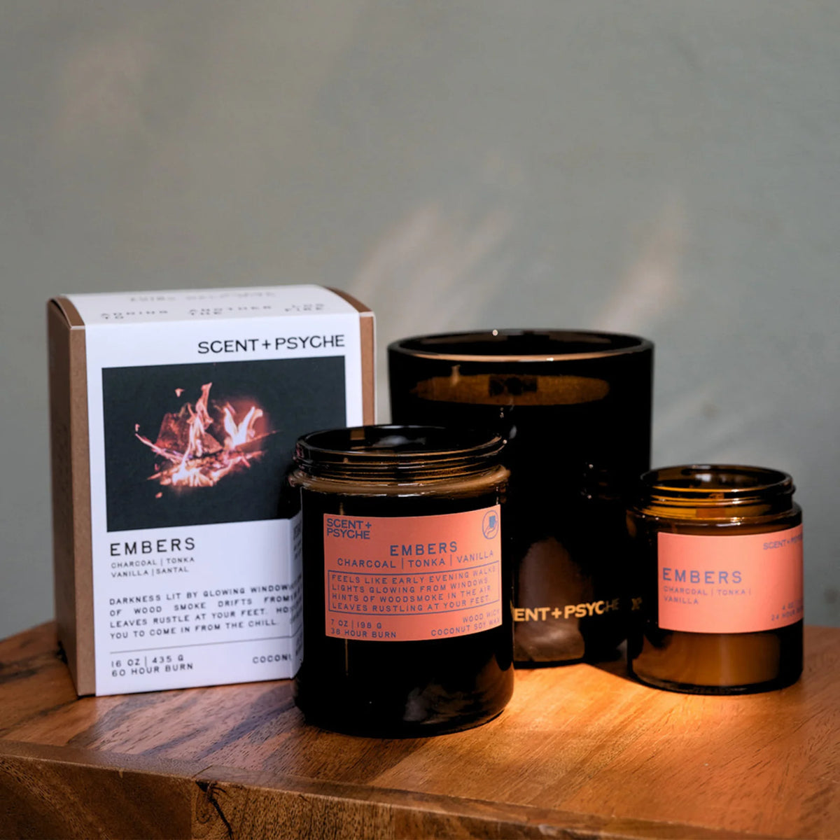Scent + Psyche | Embers Wood Wick Candle