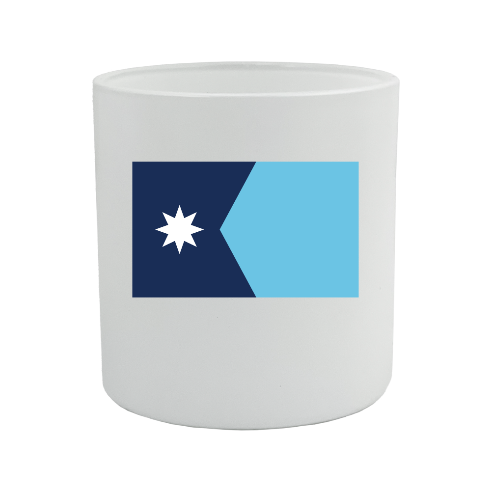 Minnesota Flag Glass Candle || Minnesota Made Gifts