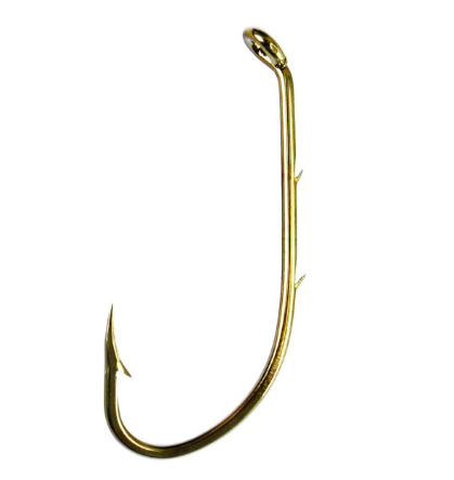 Eagle Claw Down Eye Offset Baitholder Bronze Hook