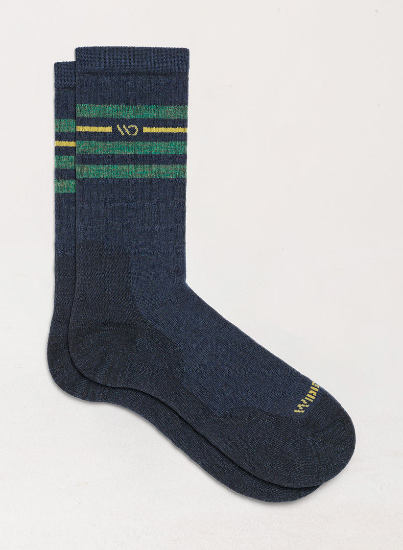 Wide Open Vintage Stripe Cushioned Crew Sock 9002