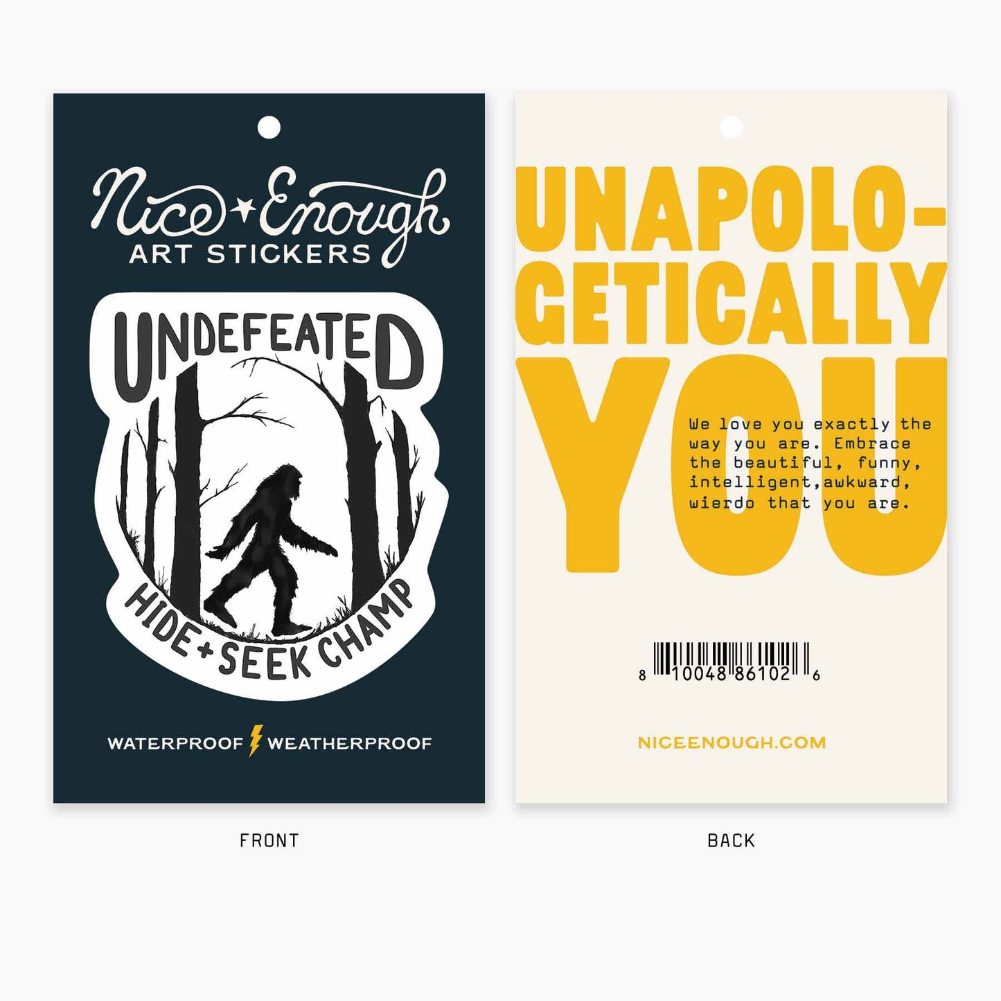 Undefeated - 3" Art Sticker
