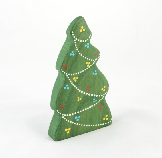 Vintage Christmas Toy Tree with Garland