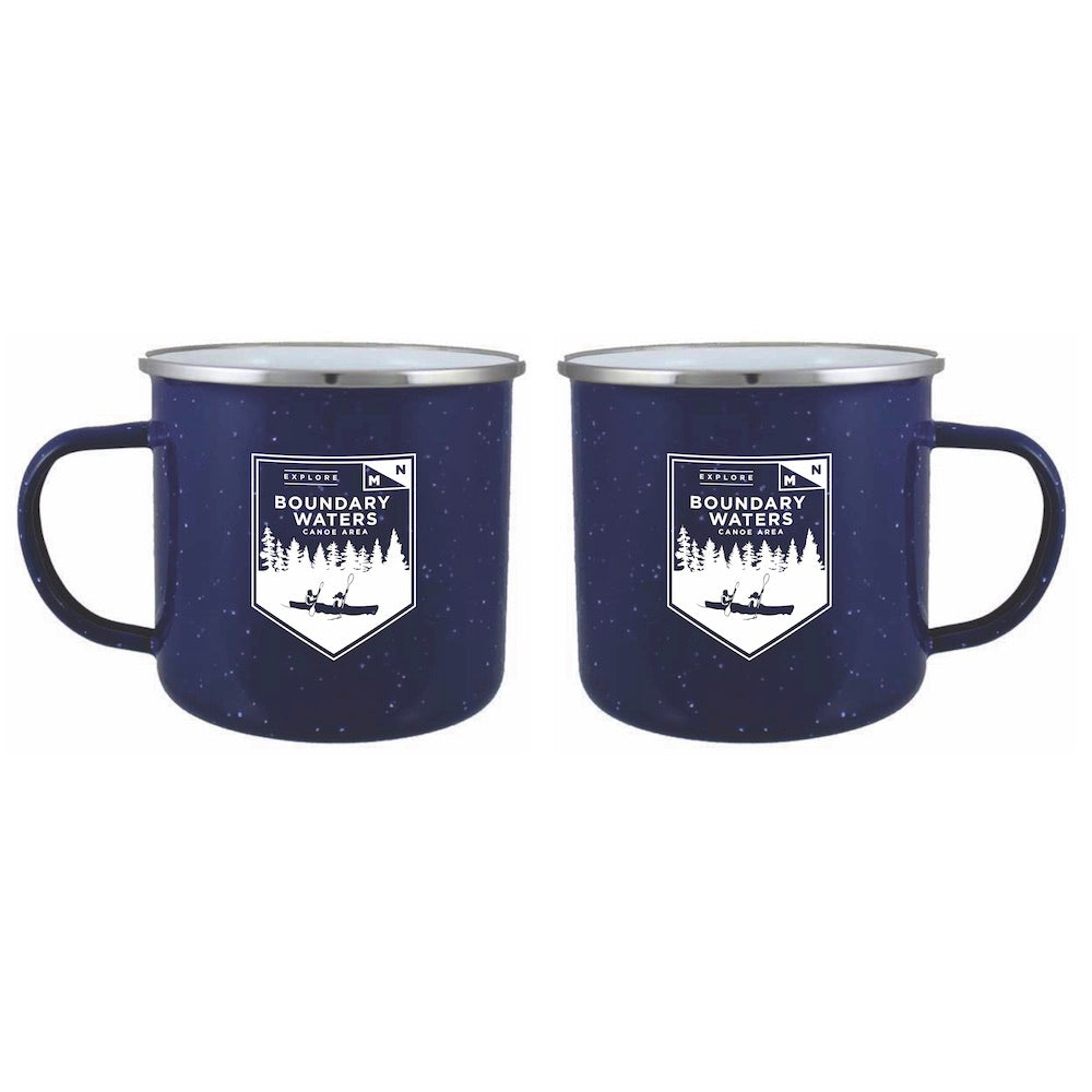 Boundary Waters Enamel Campfire Mug - Northern Glasses Pint Glass