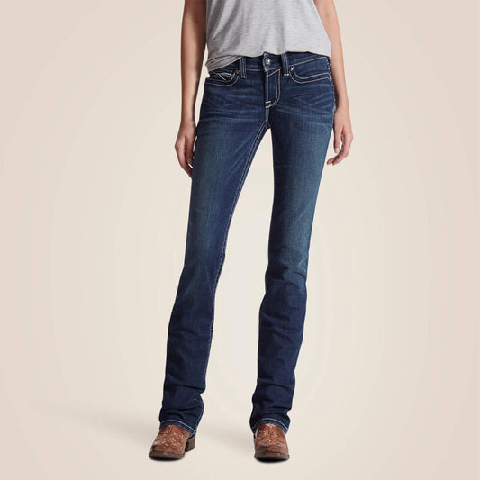 R.E.A.L. Mid Rise Stretch Icon Stackable Straight Leg Jean Ocean 29