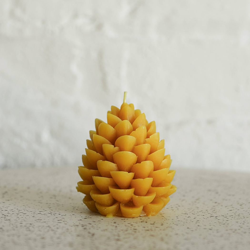 Pinecone (Med) - Handmade Beeswax Candle