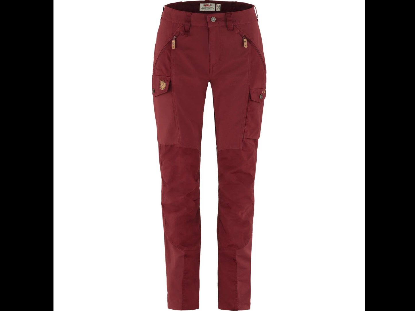 FjallRaven W Nikka Trousers Curved Bordeaux Red 34