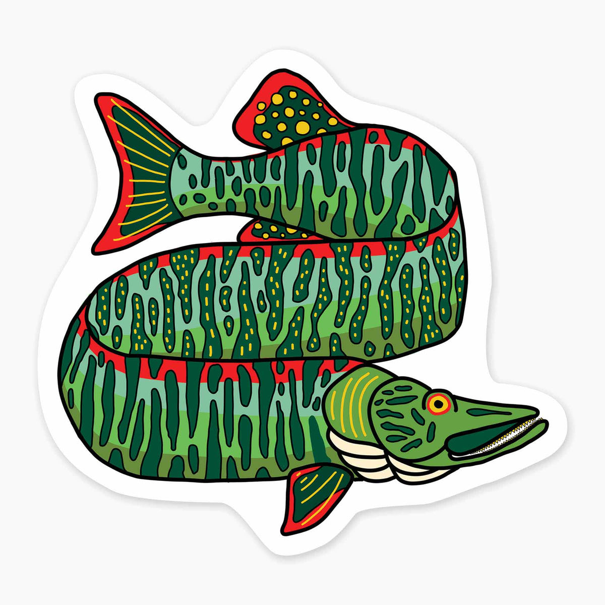Muskie - 3" Art Sticker
