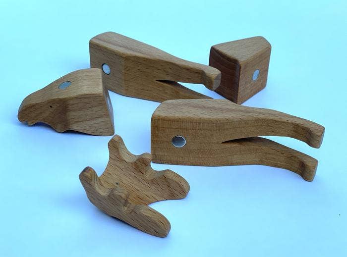 Handmade Wooden Moose Toy