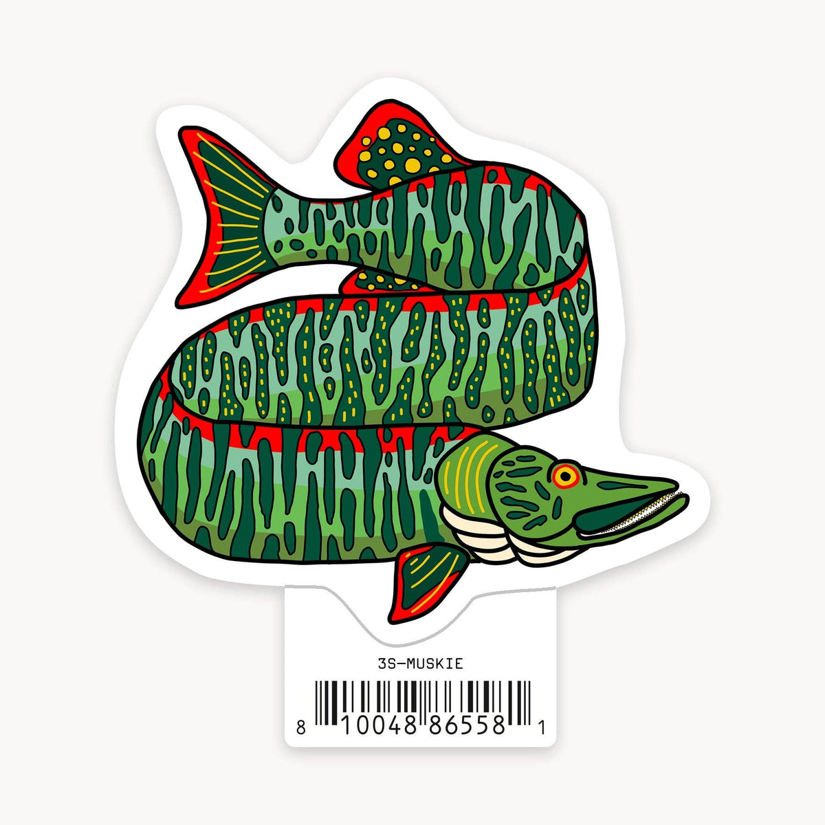 Muskie - 3" Art Sticker