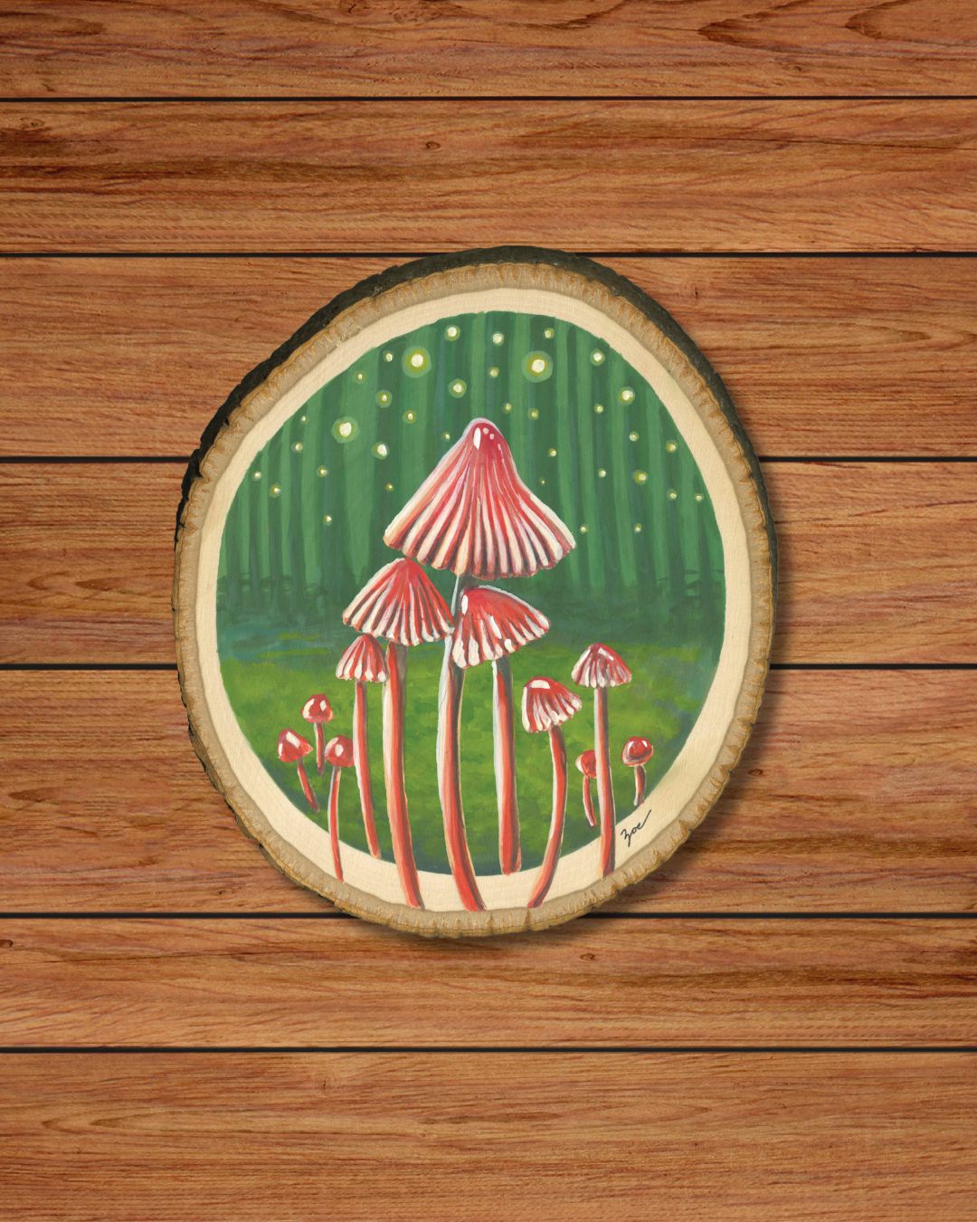 Forest Lights VI on Live Edge Basswood || Minnesota Made Gifts