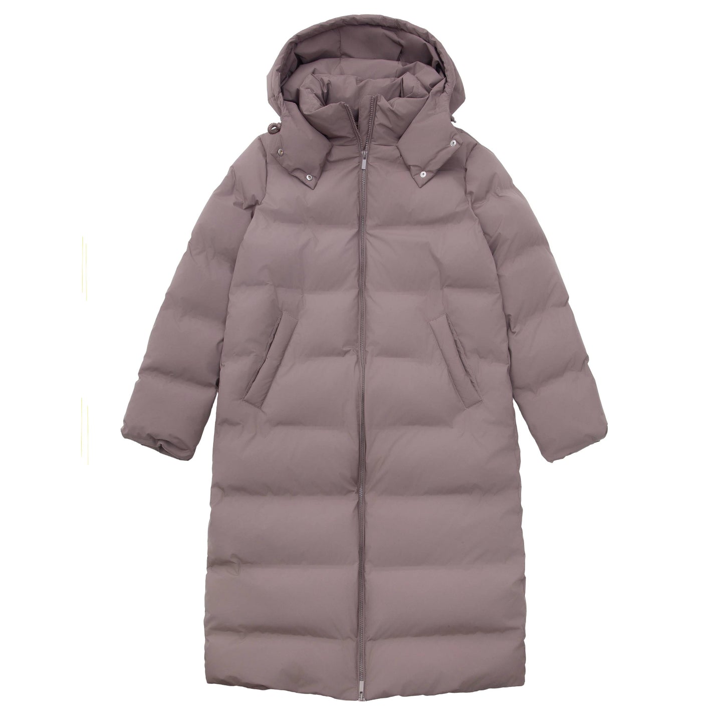 Women's Long Seamless Puffer Coat Below Knee Jacket