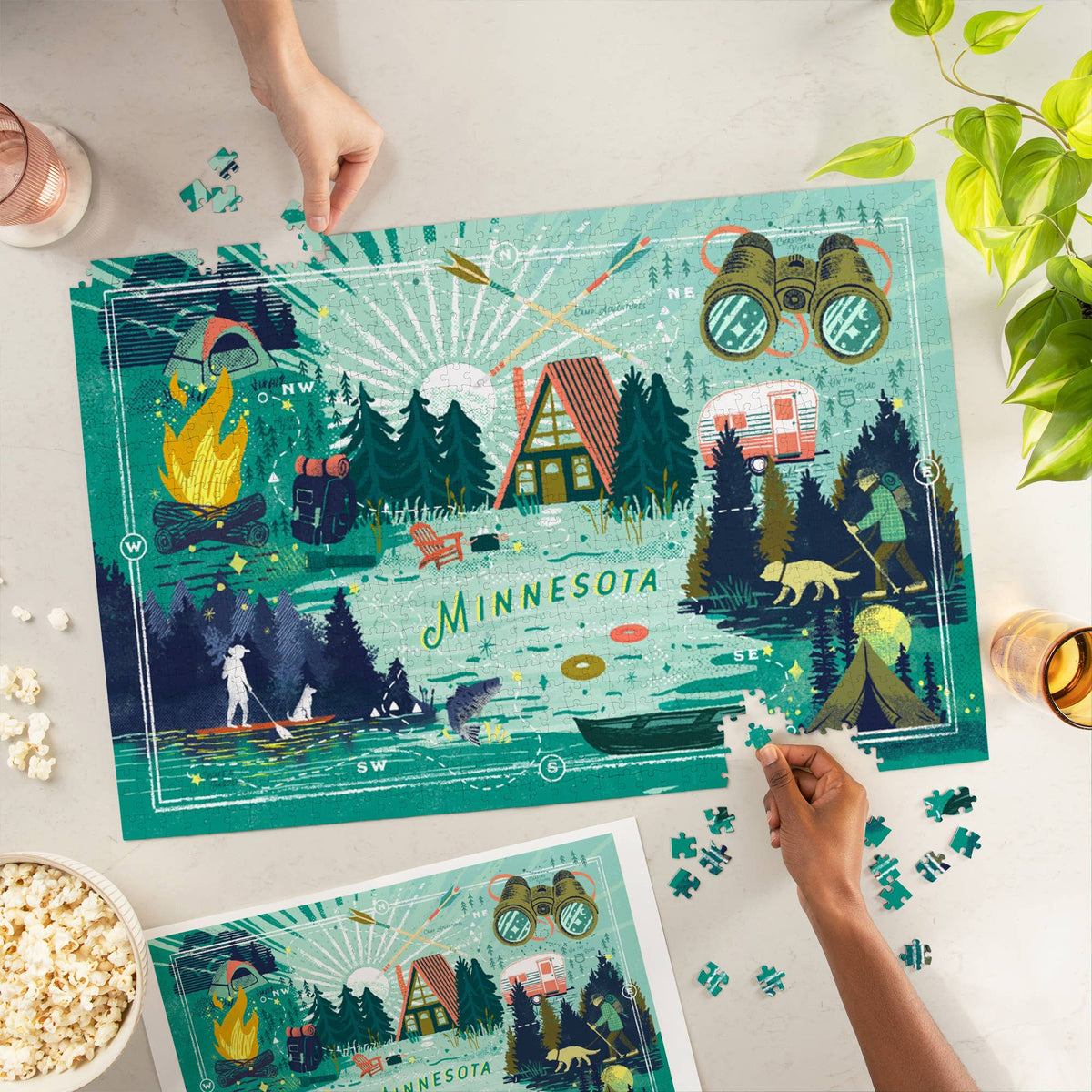 1000 PIECE PUZZLE Minnesota, Lake Life Series, Lake Life || Minnesota Made Gifts