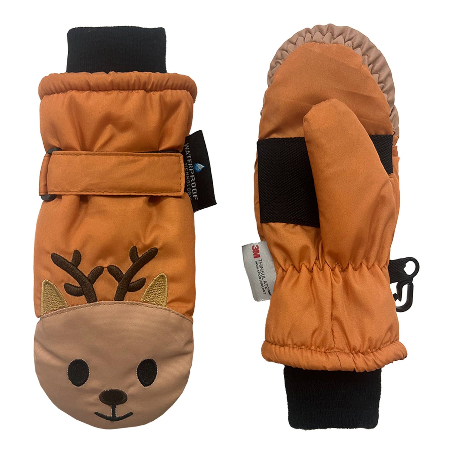 Toddler Critter Faces Ski Mitten w. Thinsulate Size 2-4