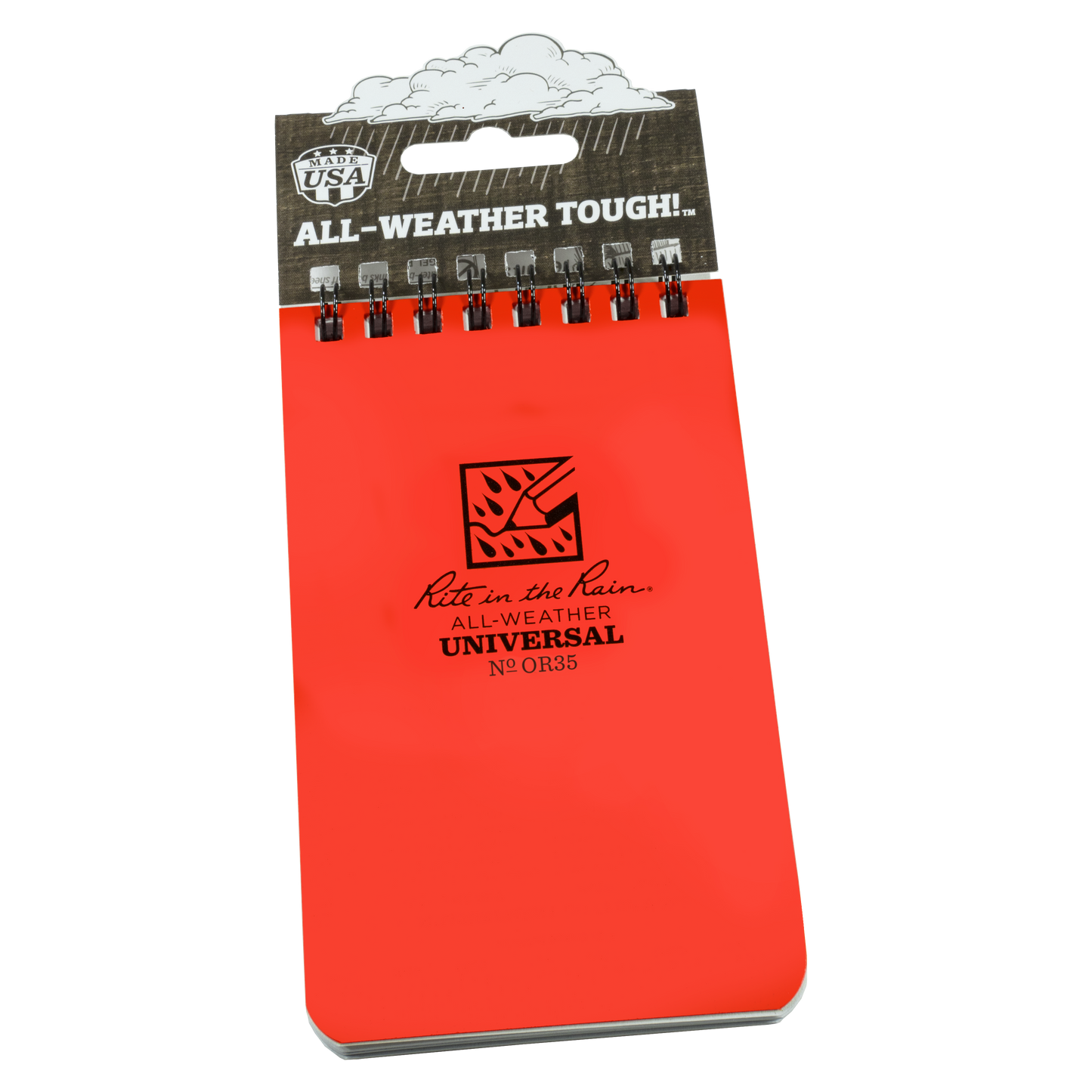 Rite in the Rain 3" x 5" Top Spiral Notebook, Orange