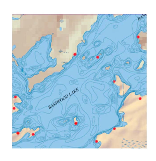 Map 10A - Basswood Lake Depth Contour Map