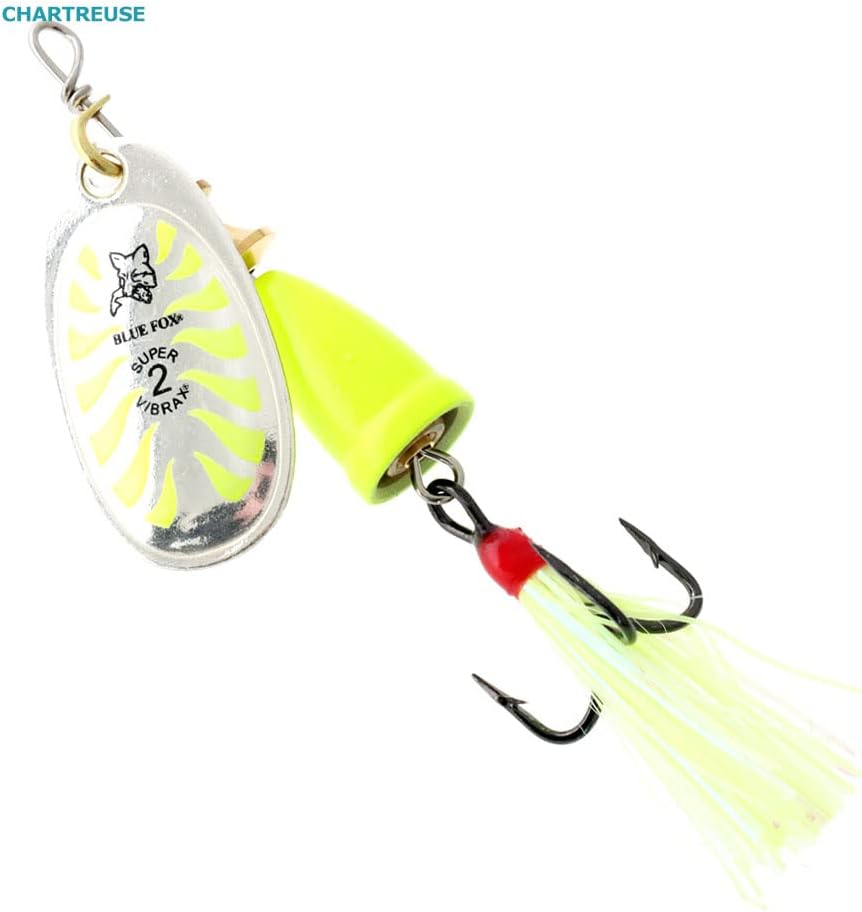Blue Fox Classic Vibrax Glow Spinner 3/16 oz Chartreuse