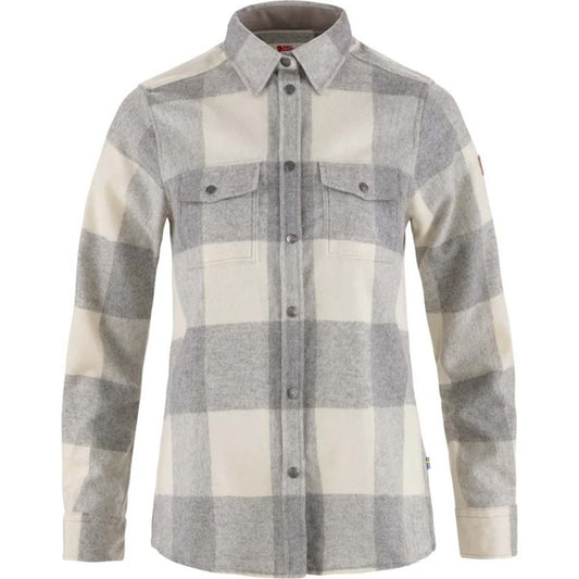 FjallRaven W Ovik Heavy Flannel Shirt Fog-Chalk White Md