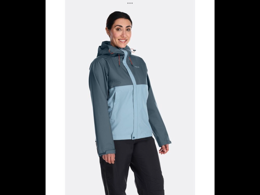 RAB W Downpour Eco Jacket Orion Blue/Citadel 14 Lg