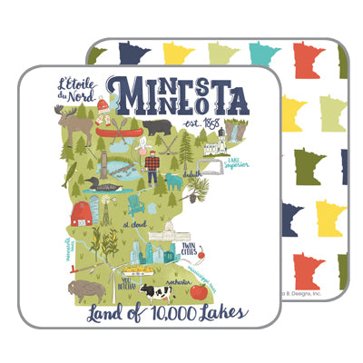 Holiday Paper Coasters- Minnesota