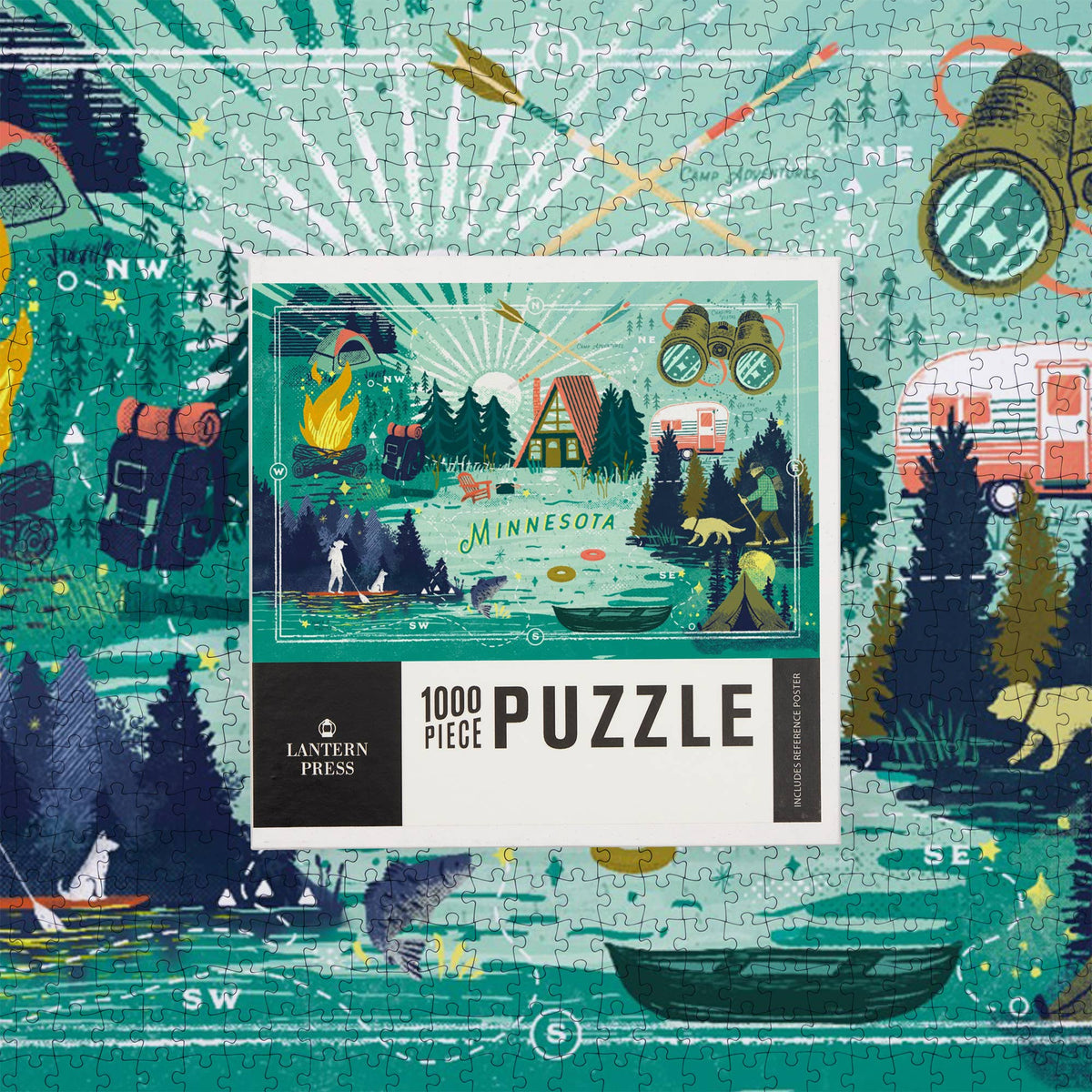 1000 PIECE PUZZLE Minnesota, Lake Life Series, Lake Life || Minnesota Made Gifts