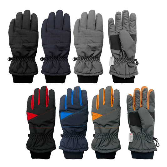 Boys Taslon Ski Glove w. Thinsulate, Assorted Colors