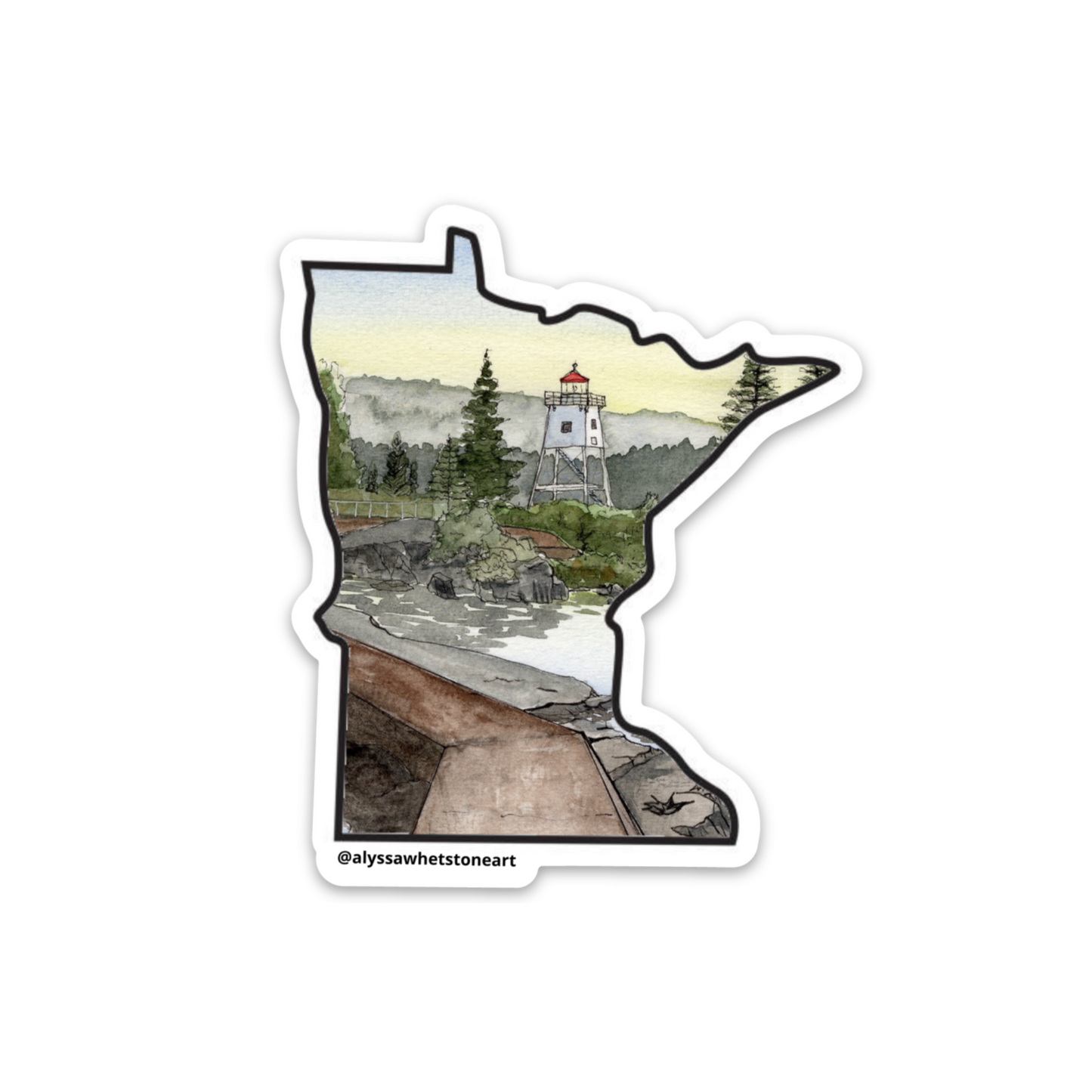Artists Point Grand Marais - Vinyl Decal Sticker
