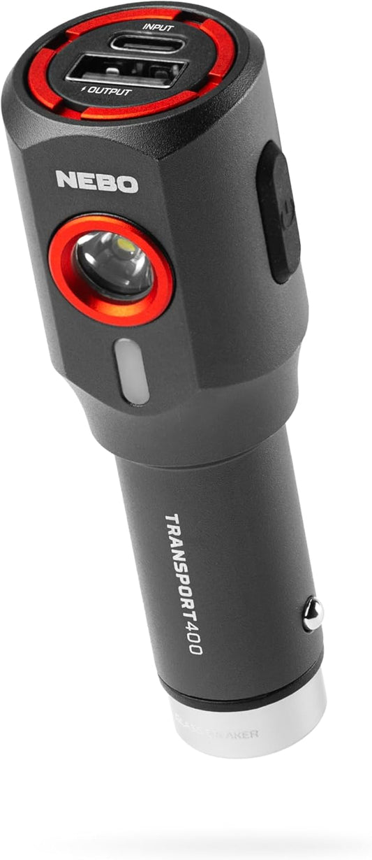 NEBO Transport 400 Flashlight, 12V Car Adapter