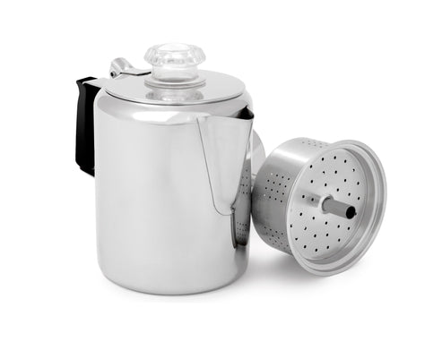 Glacier Stainless 3 Cup Percolator with Silicone Handle || Minnesota Made Gifts