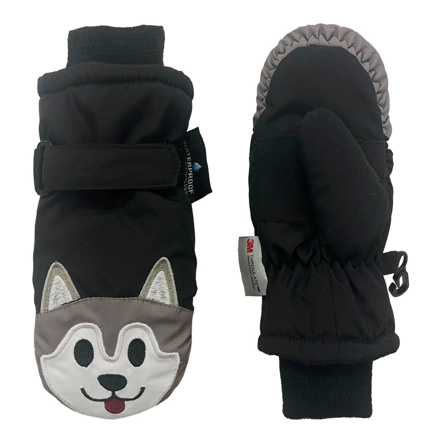 Toddler Critter Faces Ski Mitten w. Thinsulate Size 2-4