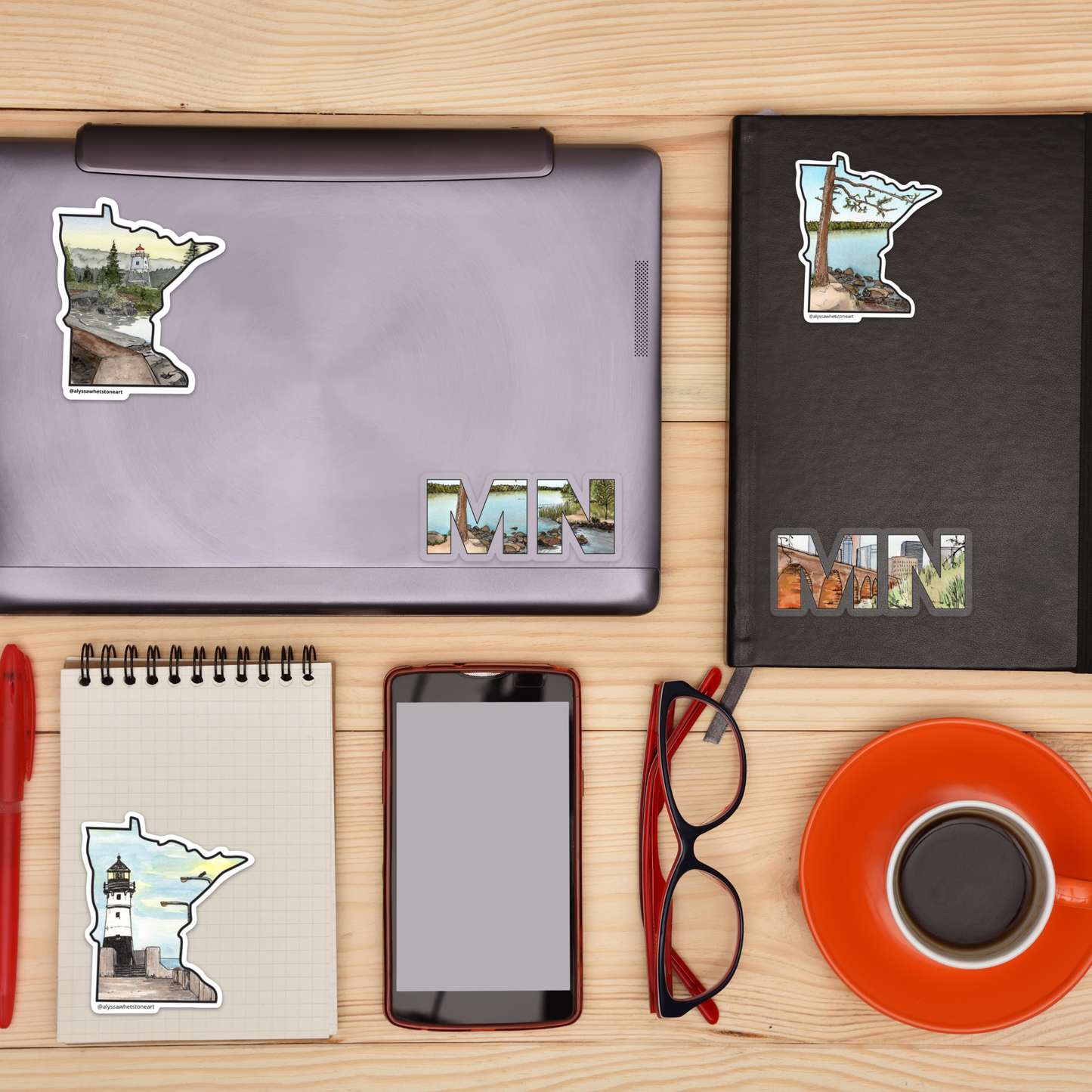 Artists Point Grand Marais - Vinyl Decal Sticker