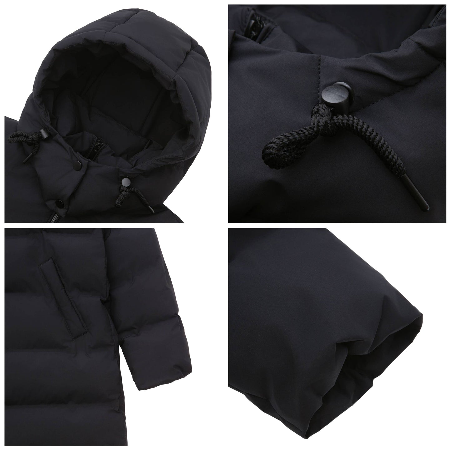 Women's Long Seamless Puffer Coat Below Knee Jacket