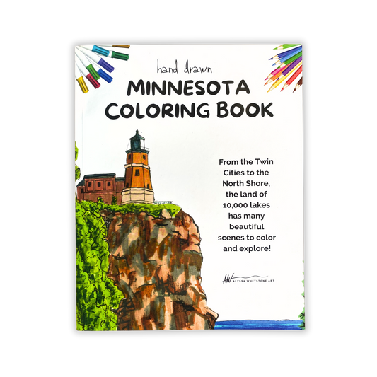 Minnesota Hand-Drawn Coloring Book