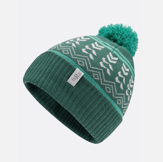 RAB O/S Khroma Bobble Beanie Green Slate/Glacier Blue