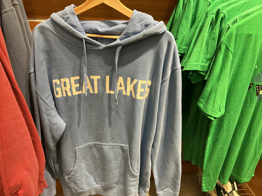 Great Lakes Weathered Hoodie Lake Blue || Minnesota Made Gifts