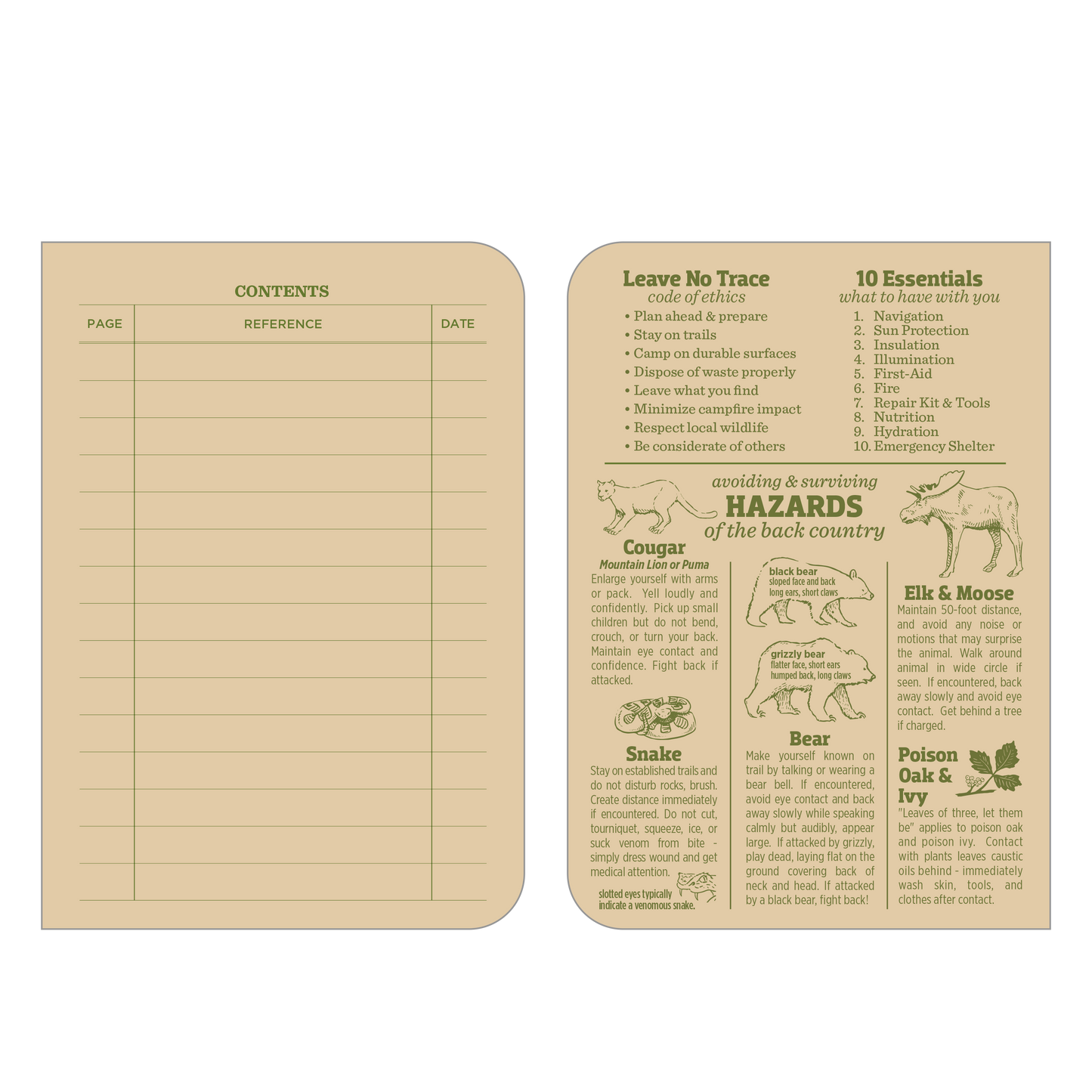 STAPLED MINI-NOTEBOOK - GREEN