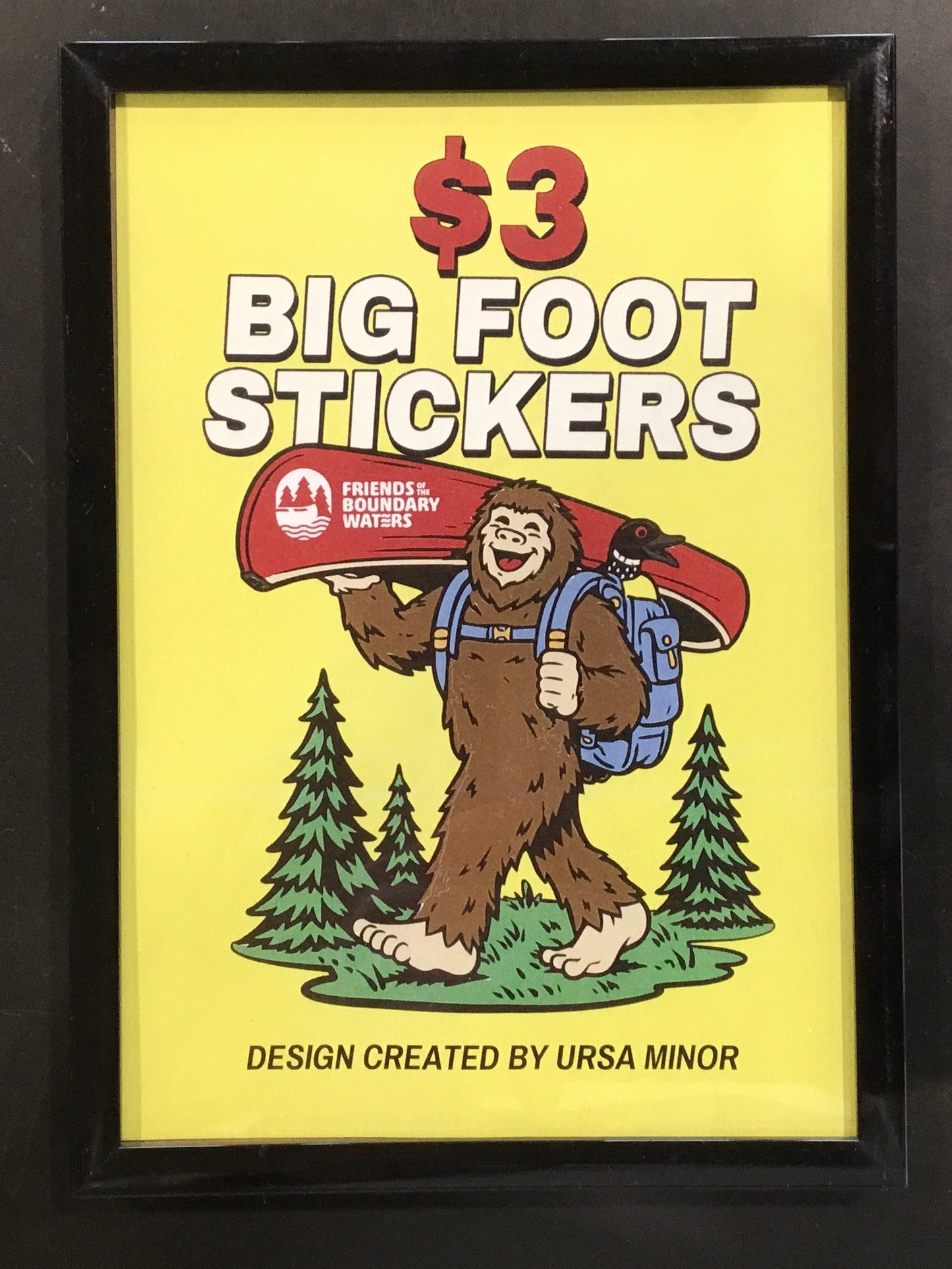 Friends of the Boundary Waters Big Foot Sticker || Minnesota Made Gifts