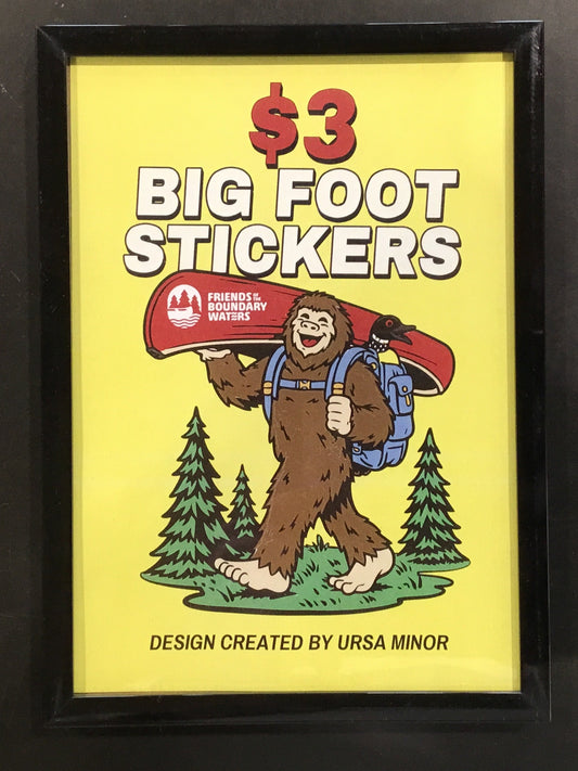 Friends of the Boundary Waters Big Foot Sticker || Minnesota Made Gifts
