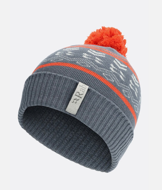 RAB O/S Khroma Bobble Beanie Orion Blue/Red Grapefruit
