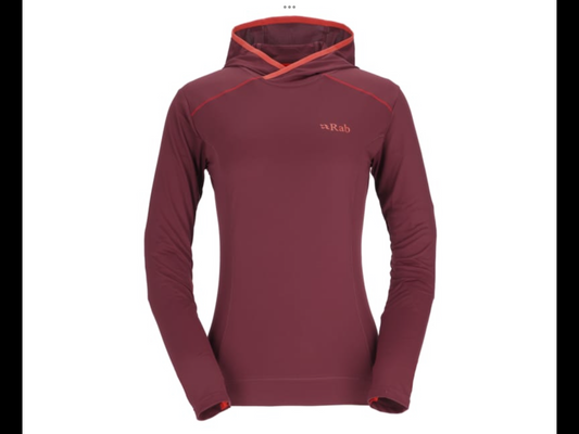 Rab W Force Hoody Deep Heather Lg/14