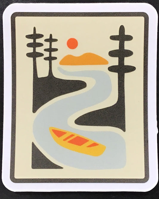 River Canoe Sticker