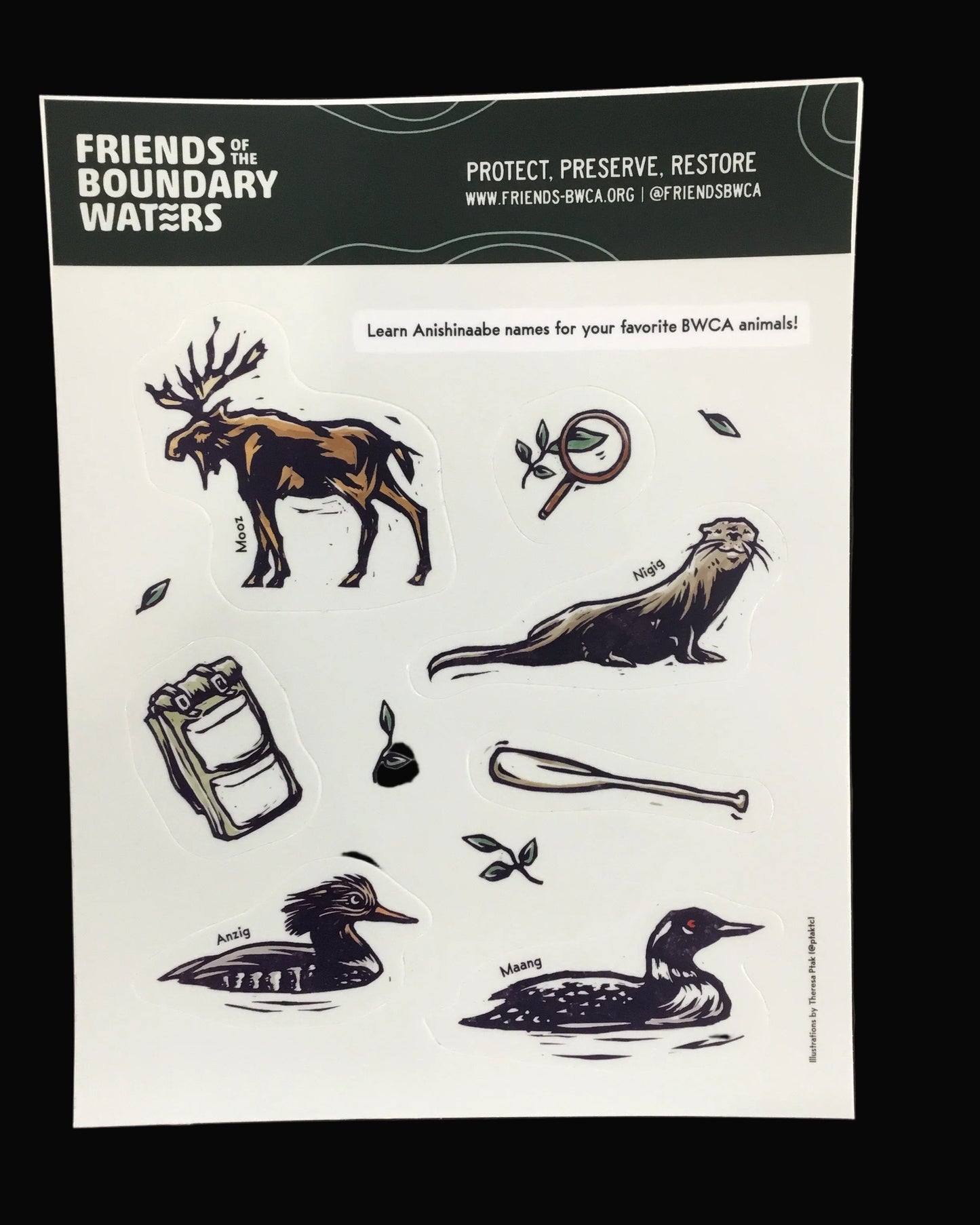 Friends of the BWCA Sticker sheet || Minnesota Made Gifts