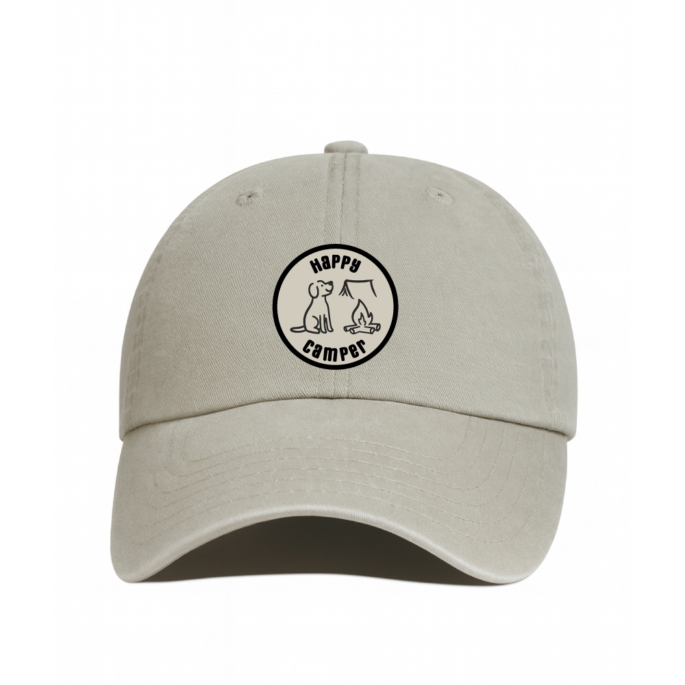 Happy Camper Baseball Cap | Dad Hat || Minnesota Made Gifts