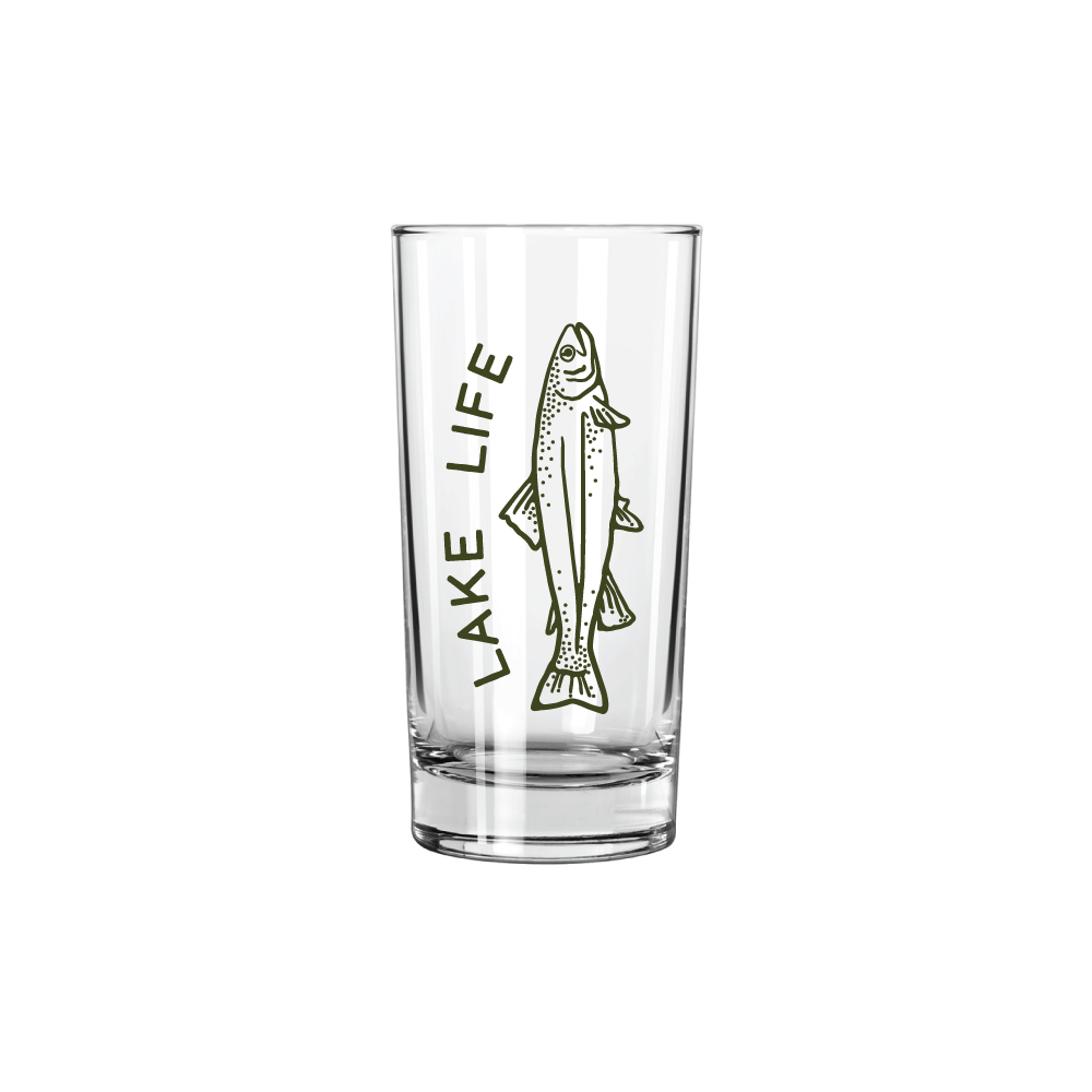 Lake Life Trout Glass