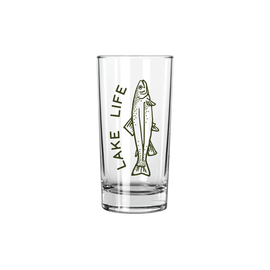 Lake Life Trout Glass